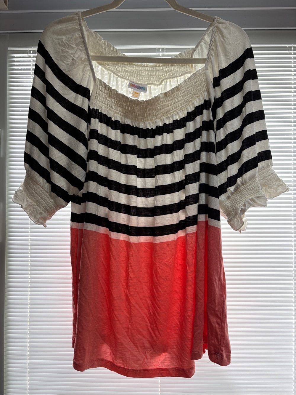Square neck peasant top